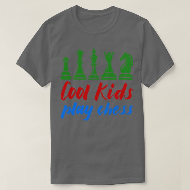 Coole Kinder spielen Schach T-Shirt (Design vorne)
