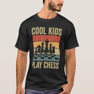 Coole Kinder spielen Schach Vintage Schachspieler T-Shirt