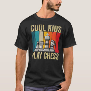 Coole Kinder spielen Schach Vintage Schachspieler T-Shirt