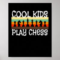 Coole Kinder spielen Schachspiel Schachspieler Sch