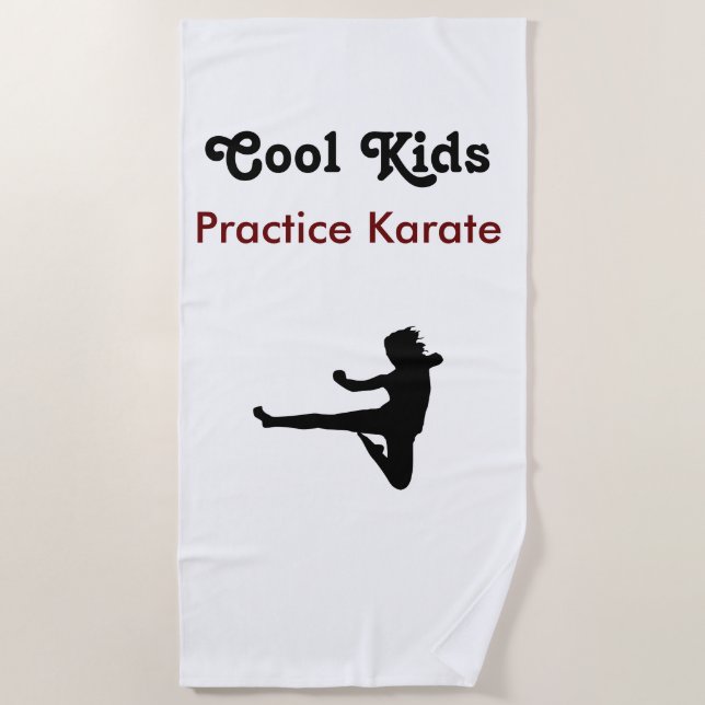 Coole Kinder üben Karate Strandtuch (Vorderseite)