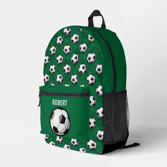 Coole Kinder unisex Fußball sport Bedruckter Rucksack (Rückseitige Ecke Rechts)