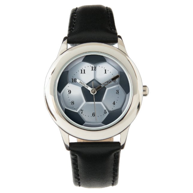 Coole Kinderfußball-Uhr Armbanduhr (Vorderseite)