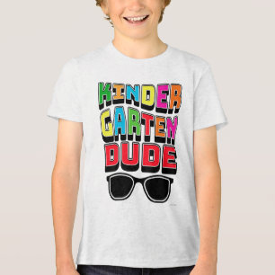 Coole Kindergarten-Typ-Gestaltung farbenfrohe Schu Tri-Blend Shirt