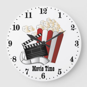 coole Kinozeit Popcorn Große Wanduhr