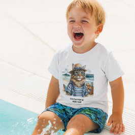 Coole Kitty-Katze am Strand Baby T-shirt