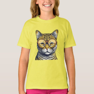 Coole Kitty-Katze mit Brille T-Shirt