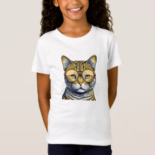 Coole Kitty-Katze mit Brille T-Shirt
