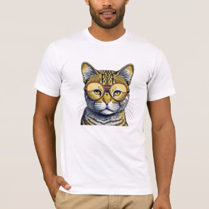 Coole Kitty-Katze mit Brille T-Shirt