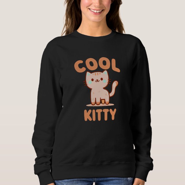 Coole Kitty Sweatshirt (Vorderseite)