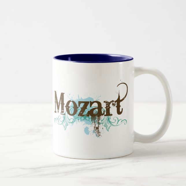 Coole klassische Mozart-Tasse Zweifarbige Tasse (Rechts)