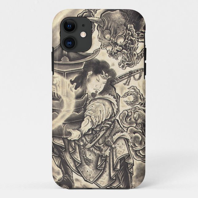 Coole klassische Vintage japanische Case-Mate iPhone Hülle (Rückseite)