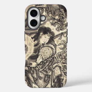 Coole klassische Vintage-japanische Dämonen-Tinte- iPhone 16 Hülle