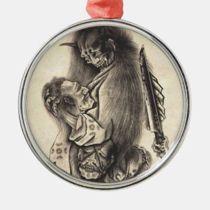 Coole klassische Vintage japanische Ornament Aus Metall