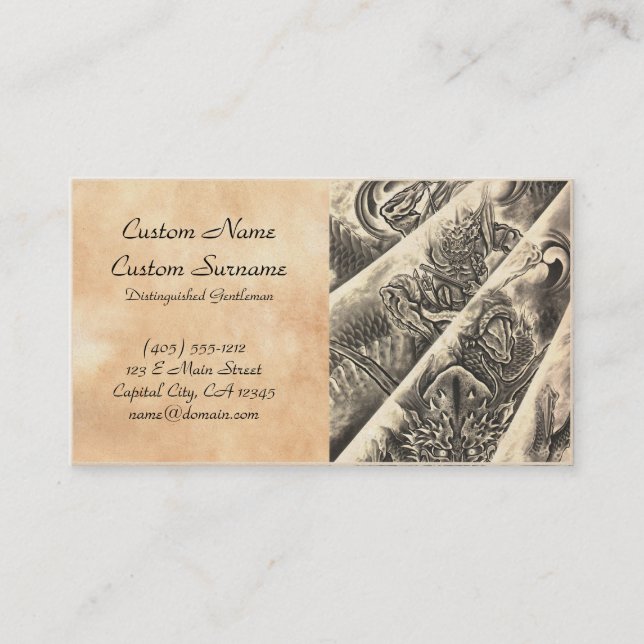 Coole klassische Vintage japanische Visitenkarte (Vorderseite)