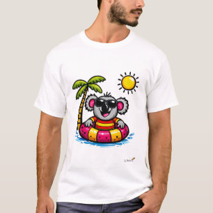 Coole Koala-Poolparty-Cartoon-T-Shirt T-Shirt