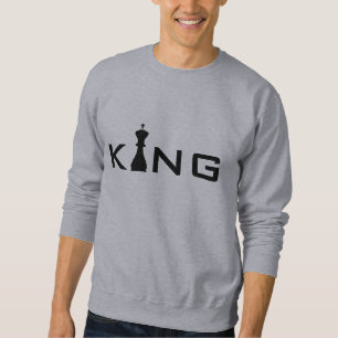 Coole König Typography Schachspieler Sweatshirt
