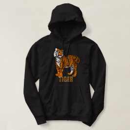 Coole Kontrastkorrektur für Tigerabbildungen Hoodie