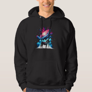 Coole kosmische Zebra Galaxy Grafische Weltraumkun Hoodie