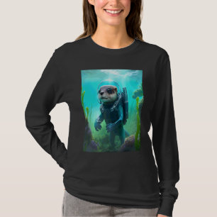 Coole Kostümierung für Seeotter Tauchen Otter 2 T-Shirt