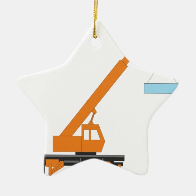Coole Kran-Jungen-Geschenk-Idee Keramikornament (Vorne)