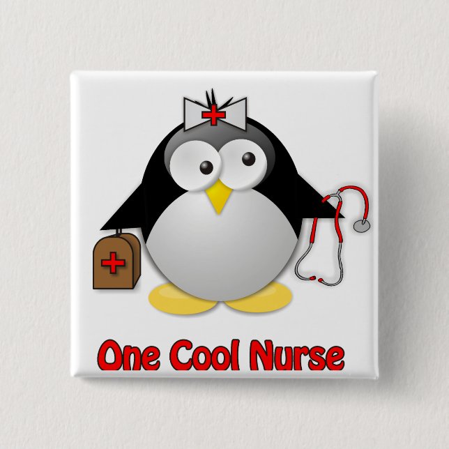 Coole Krankenschwester Button (Vorderseite)