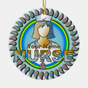 Coole Krankenschwester Keramik Ornament