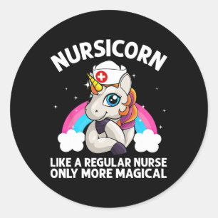 Coole Krankenversicherung für Männer Unicorn Medic Runder Aufkleber
