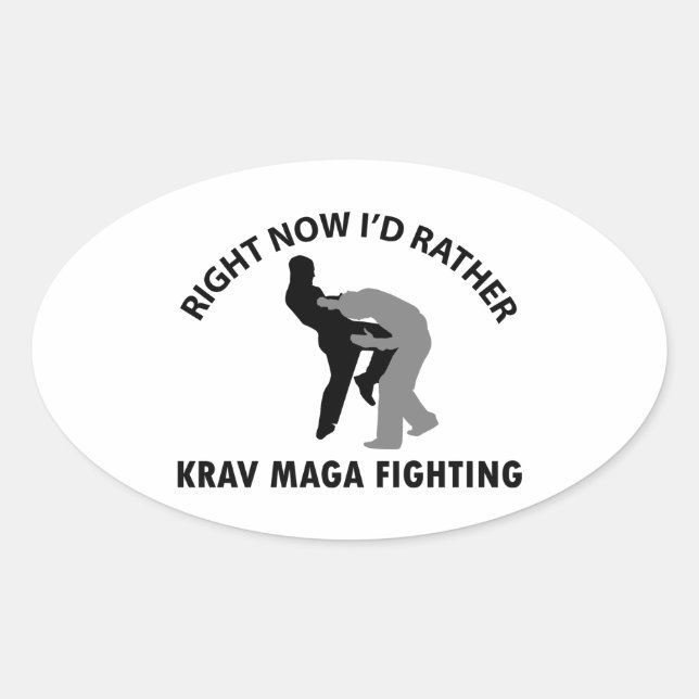 coole Krav Maga Designs Ovaler Aufkleber (Vorderseite)