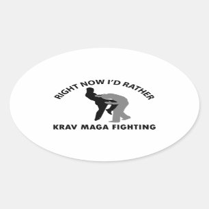 coole Krav Maga Designs Ovaler Aufkleber