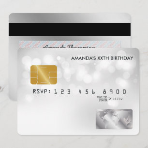 Coole Kreditkarte Geburtstag Partei Einladung
