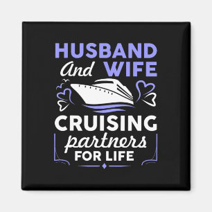 Coole Kreuzfahrtkunst für Männer Frauen Ehefrau Ma Magnet