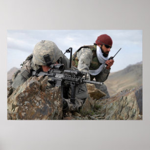 Coole Krieger des afghanischen Militärsoldaten Poster