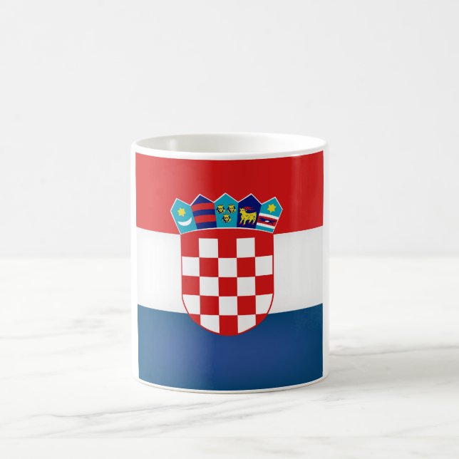 Coole kroatische Flagge Kaffeetasse (Mittel)
