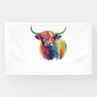 Coole Kuh im Wiesenklassik-T - Shirt Banner