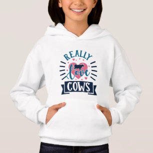 coole Kuh liebt Wortkunst Hoodie