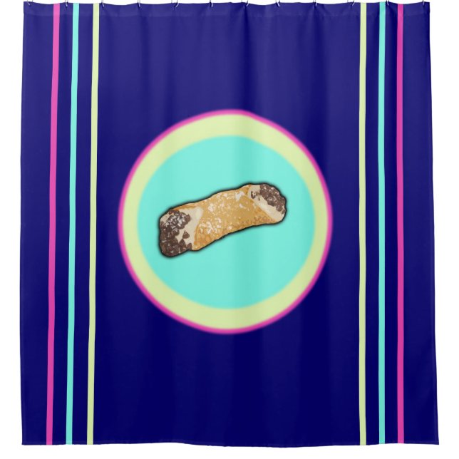 Coole Kunst Cannoli Duschvorhang (Vorderseite)