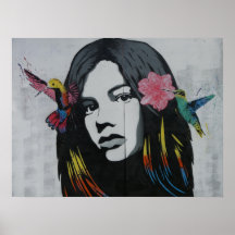 Coole Kunst zeichnend Maler Dame Moderne Kunst