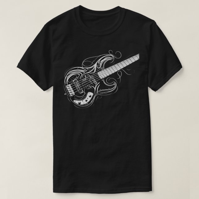 Coole künstlerische Gitarre T-Shirt (Design vorne)