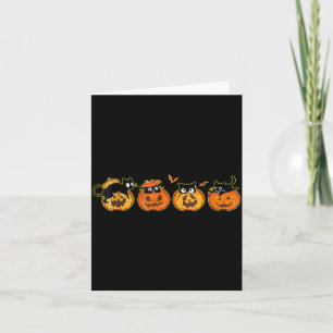 Coole Kürbis-Grusel-Schwarze-Katze-Mama-Halloween Karte