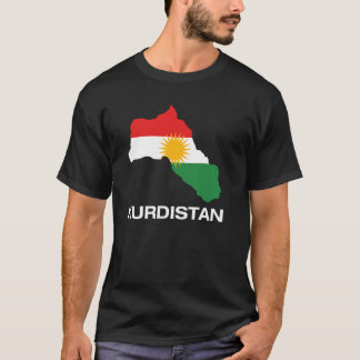 Coole Kurdistan-Karte mit Kurdistan Flag Illustrat T-Shirt
