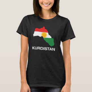 Coole Kurdistan-Karte mit Kurdistan Flag Illustrat T-Shirt