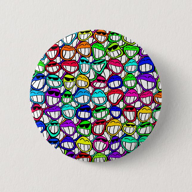 Coole Lächeln Button (Vorderseite)
