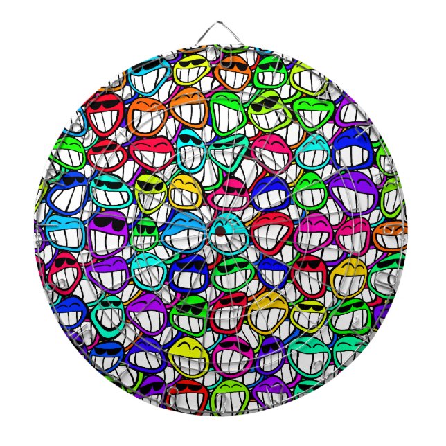 Coole Lächeln Dartscheibe (vorne)