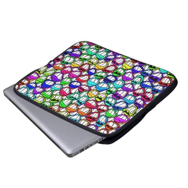 Coole Lächeln Laptopschutzhülle (Vorne Knopf)