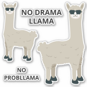 Coole Lama-Aufkleber Aufkleber