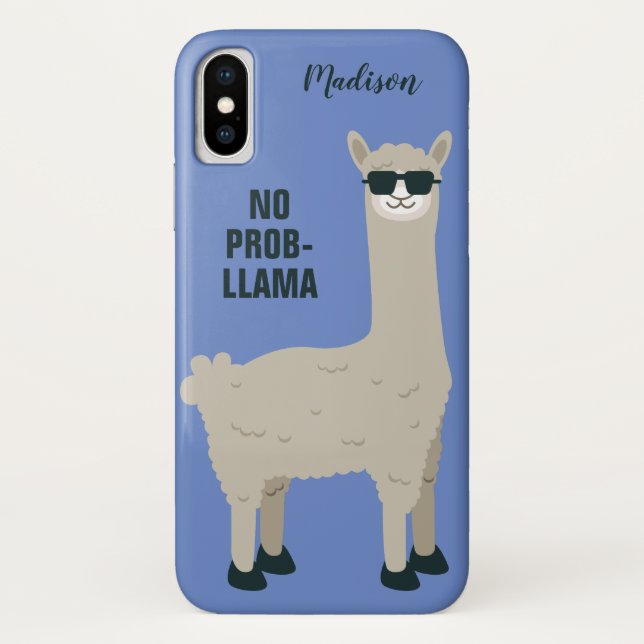 Coole Lama individuelle Name- und Farbtelefongehäu Case-Mate iPhone Hülle (Rückseite)