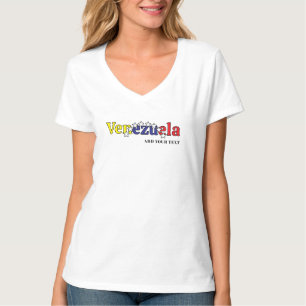 coole Landesflagge anpassen Frauen venezolanisch 4 T-Shirt