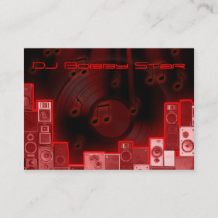 coole Laser-Geschäftskarte DJ rote Visitenkarte