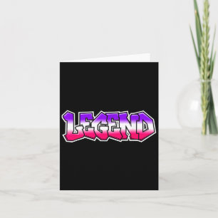 Coole Legende Graffiti Slogan Text Zitat Geschenk Karte